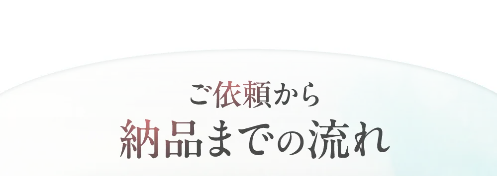 ご依頼から納品までの流れ